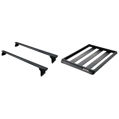 【セット買い】 カーメイト(Carmate) inno(イノー) ルーフキャリア 【ハイエース H16.8~ (H2##系) 標準ボディ 標準ルーフ 用】 【ベース&ラック セット】 【ラック寸法 118.5cm × 83cm 】 【最大積載量 53kg】 アルミ製エアロバー Tスロット アルミ製 パネル サビ に強い コンパクトサイズ 風切り音 軽減 XD202 + INT578BK 画像1