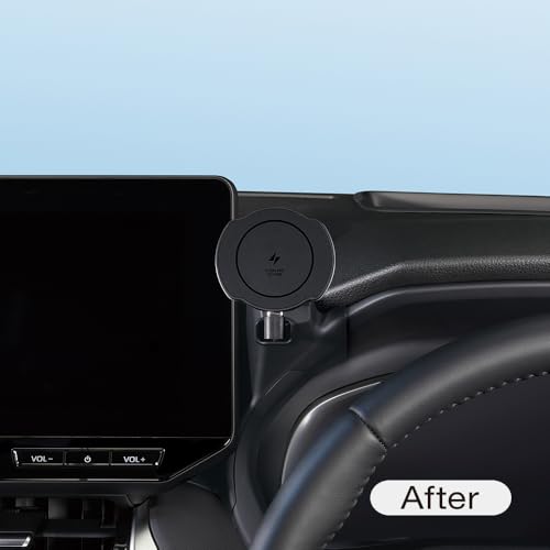 槌屋ヤック(Tsuchiya Yac) 車種専用品 トヨタ 80系 ハリアー専用 ワイヤレスチャージ マグホルダー SY-HR19 中間 画像