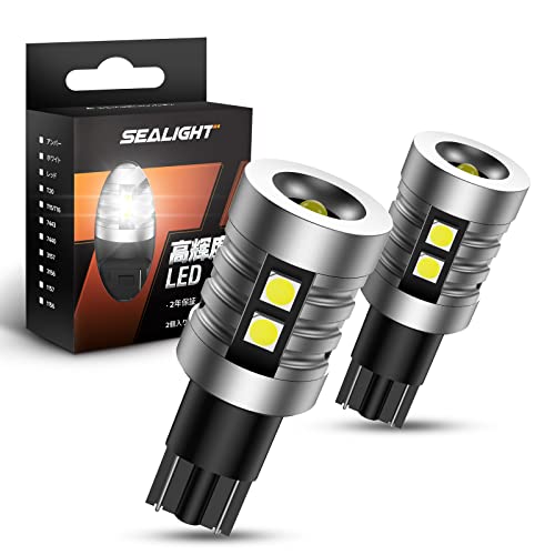 SEALIGHT t16 led バックランプ 後退灯 爆光 3000lm 25W 高輝度 最新3030SMD チップ バックライト 車検対応 キャンセラ ー内蔵 12V 無極性 耐熱性 50000時間以上寿命 T16/T15 6500K ホワイト 2個入り 2年メーカ保証 (J1-T16) 画像1