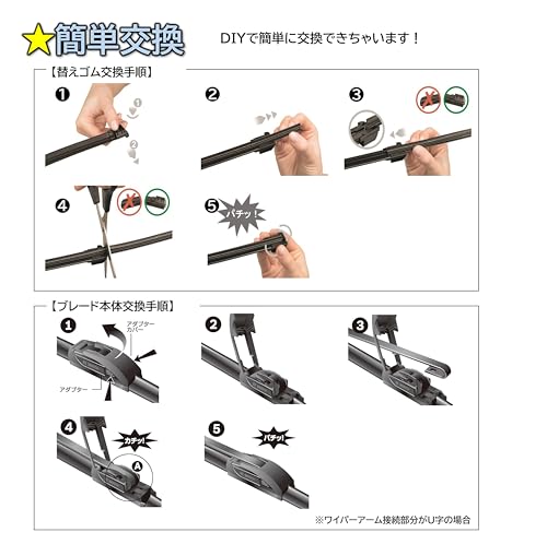 BOSCH(ボッシュ) ワイパー撥水替えゴム【1本入り】(フリーカット) エアロツインJ-フィット(+) シリコンリフィール 800mm 最後 画像