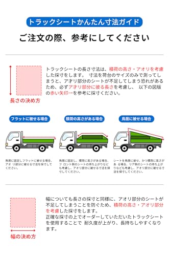 KUKUAN 荷台シート 防水シート 荷台カバー エステル帆布 防水仕樣 580ｇ/㎡ PVC帆布 日焼け防止 軽トラック用 (グレー, 1.9m×2.1m) 中間 画像