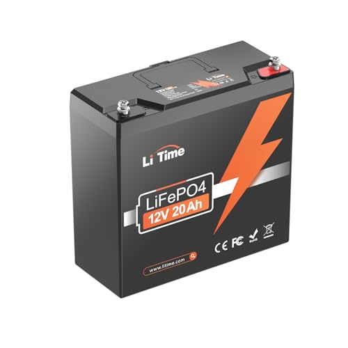 LiTime 12V 20Ah リン酸鉄リチウムイオンバッテリー 256Wh電力量 最大20A継続充放電電流 BMS保護機能 4000回以上サイクル 小型 軽量 高性能 LiFePO4バッテリー 魚群探知機 氷釣り 電動リール 小型電子機器 非常灯 DC12V照明 キャンプ 子供用乗用玩具 防災予備電源に適用 日本語説明書 1枚目 画像