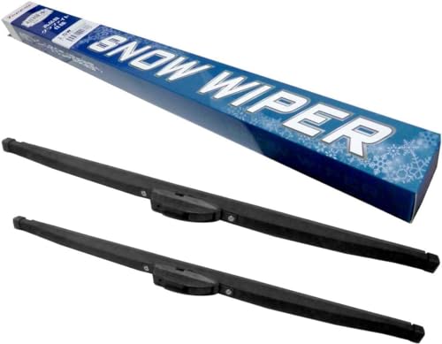 スノーワイパー 2本セット 運転席側 400mm 助手席側 400mm 冬用ワイパー U字フック グラファイト仕様 ワイパーブレード 画像1