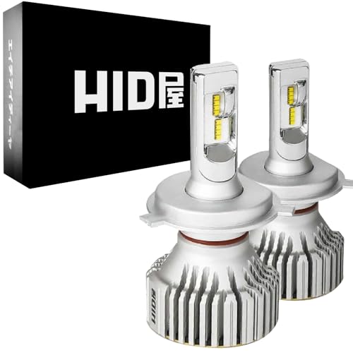 HID屋 H4 LED ヘッドライト 28400cd(カンデラ) 爆光 ホワイト 6500k 車検対応 12V 24V ドライバー内蔵 簡単取付 iシリーズ 2本1セット 画像1