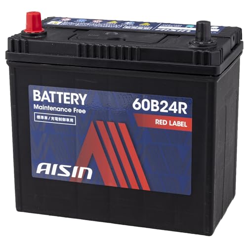 アイシン(AISIN) 車用 バッテリー 60B24R (55B24R 46B24R) 標準車/充電制御車対応 RED LABEL BTRAZ-9060B24R 最後 画像