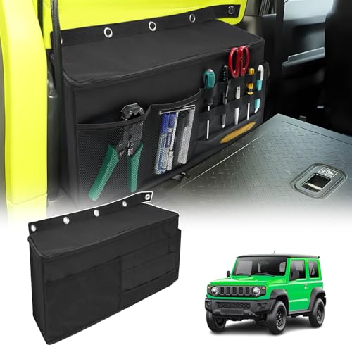 収納ボックス ジムニー JB64/JB74専用 左側取付 35L大容量 折りたたみ式 ラゲッジ収納 600Dオックス生地 耐水・防汚 アウトドア・洗車用品収納 スペース活用 ジムニーシエラ用 車内アクセサリー 画像1