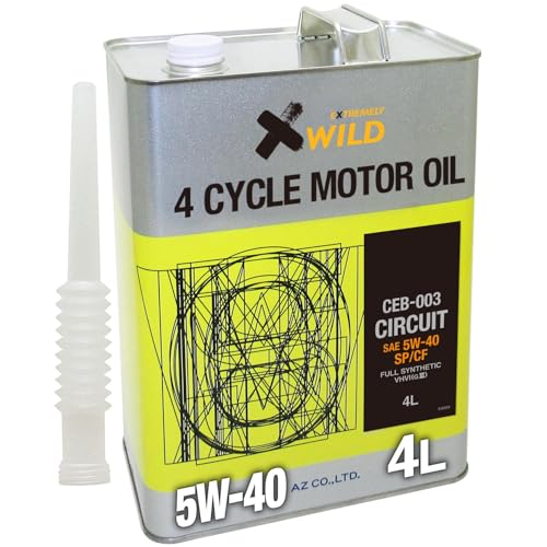 AZ (エーゼット) CEB-003 4輪用 エンジンオイル 4L 5W-40 SP/CF CIRCUIT 100%化学合成油 VHVI 自動車用 EG524 画像1