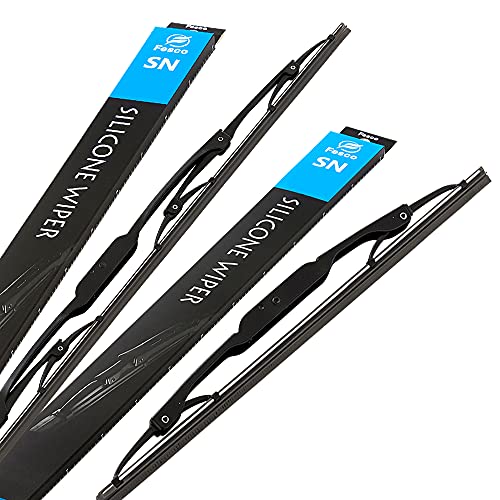 【フロントセット】 ワイパー ワイパーブレード 500mm 350mm 2本 撥水シリコン アトレー テリオス テリオスキッド ハイゼット ミライース アルト セルボ サンバー ディアスワゴン プレオ プレオプラス ダイハツ スズキ スバル FESCO フェスコ SN5035DS 1枚目 画像