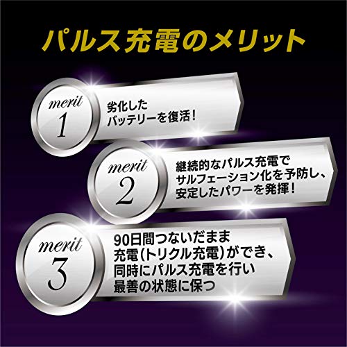 メルテック(meltec) 全自動パルスバッテリー充電器 (バイク~ミニバン/小型船舶/大型トラック) Meltec 正式PSE取得 12V専用 定格12A バッテリー診断機能付 維持充電(トリクル充電)方式 長期保証3年SCP-1200 中間 画像