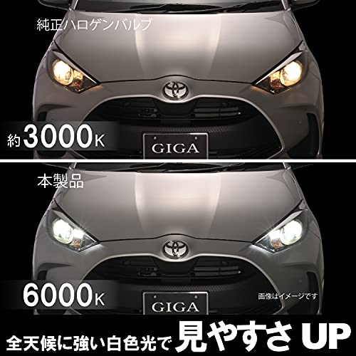カーメイト(CARMATE) 車用 LED ヘッド & フォグバルブ GIGA ギガ S7 シリーズ 6000K H8 H9 H11 H16 7000lm 車検対応 BW553 中間 画像