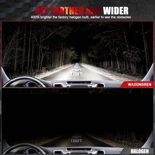 WAIXINGREN H4 LEDヘッドライト 車検対応 爆光 Hi/Lo h4 led ライトト ledバルブ 24000LM 30W*2 5倍明るさUP 6500K ホワイト LEDチップ搭載 ヘッドライトバルブ DC12V-16V 四重放熱 静音ファン 長寿命 ノイズ対策 2個セット 中間 画像