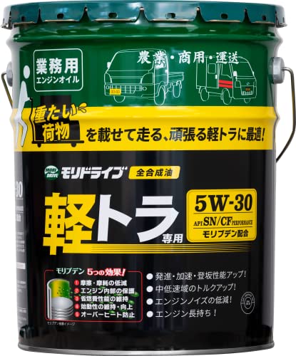 モリドライブ エンジンオイル 軽トラ専用 5W-30 20L SN CF相当 全合成油 軽トラ 軽自動車 普通車 ルート産業 MORIDRIVE 1枚目 画像