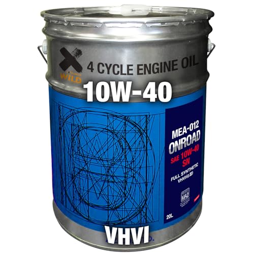 AZ(エーゼット) バイク用 4サイクル エンジンオイル 20L 【10W-40/MA2規格/100%化学合成油】 MEA-012 2輪用 EG049 1枚目 画像