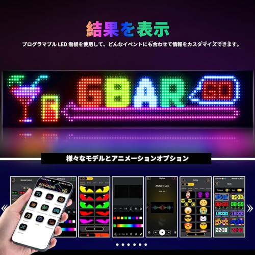 デビルアイ ライト 車用デビルアイライト 車 デビルアイ ライト 電光掲示板 led マトリックス デビルアイ トラック 柔軟 折りたたみ式 軽量 防水 車載 店舗 看板 多言語显示 流れる 点滅 編集可能なパターン & テキスト 多機能装飾看板 複数のパターン素材から選択 スマホアプリ & リモコン制御 家庭用 車用 店舗用 広告用 リモコン付き(70*173mm)16*32ピクセル 2PC 中間 画像